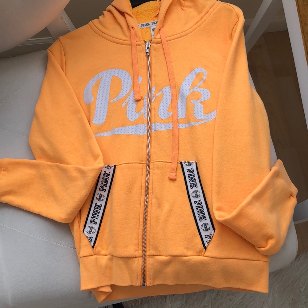 Super bright orange pink hoodie